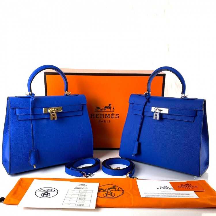 HERMES KELLY 28 CM MAVİ